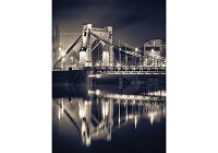 Популярные флизелиновые фотообои город 206x275 см Черно-белый Грюнвальдский мост во Вроцлаве (3539VEA)+клей - вид 1 миниатюра