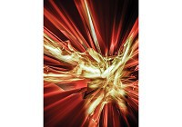 Флізелінові фотошпалери в інтер'єрі 184x254 см Барвисті абстрактний вибух на чорному тлі (3541V4A)+клей - вид 1 мініатюра