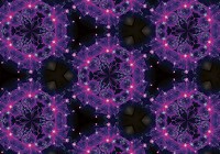 Готовые флизелиновые фотообои 312x219 см Геометрический узор из синих цветов (3575VEXXL)+клей