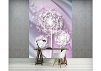 Флизелиновые фотообои на кухню цветы 184x254 см Три белых одуванчика (3595V4A)+клей