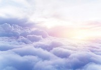 Флізелінові фотошпалери небо 416x290 см Сонячне проміння над блакитними хмарами (3607VEXXXXL)+клей - вид 1 мініатюра