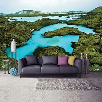 3d флизелиновые фотообои природа ландшафт 254x184 см Голубая лагуна в Исландии (3608V4)+клей