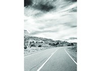 Флізелінові фотошпалери дорога 206x275 см Чорно-білий гірський краєвид (3625VEA)+клей - вид 1 мініатюра