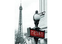 Популярні флізелінові чорно-білі фотошпалери 184x254 см місто Париж та метро (3628V4A)+клей - вид 1 мініатюра