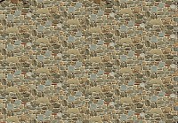 Флизелиновые коричневые фотообои на кухню 368x254 см Стена из каменной кладки (3692V8)+клей