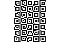 Флизелиновые фотообои на всю стену 184x254 см Черно-белая абстракция из квадратов (3736V4A)+клей - вид 1 миниатюра