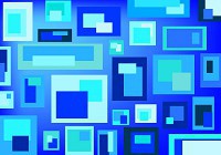 Флизелиновые фотообои на стену 254x184 см Синие прямоугольники (3739V4)+клей