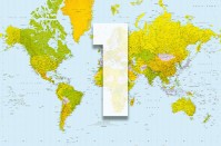 Фотообои 175х115 см Wizard+Genius 624 Карта мира 1 сегмент (7611487065036) - вид 2 миниатюра