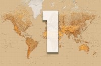 Фотообои 175х115 см Wizard+Genius 623 Карта мира стилизованная 1 сегмент (7611487064770) - вид 2 миниатюра