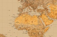 Фотообои 175х115 см Wizard+Genius 623 Карта мира стилизованная 1 сегмент (7611487064770) - вид 3 миниатюра