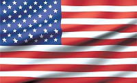 3д флизелиновые фотообои Америка 368x254 см Развевающийся флаг США (485V8)+клей