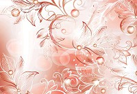 Флизелиновые фотообои для спальни 254x184 см Нарисованные цветы (557V4)+клей - вид 1 миниатюра