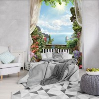 Флизелиновые 3D фотообои для кухни цветы 206x275 см море под солнцем 11426VEA+клей - вид 7 миниатюра