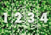 Фотообои 3D фигуры 368х254 см Wizard+Genius Зеленая матрица (5002-4P-1)+клей - вид 2 миниатюра