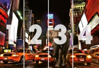 Фотообои 3D 368х254 см Wizard+Genius Слон в городе Нью-Йорк (5178-4P-1)+клей - вид 3 миниатюра