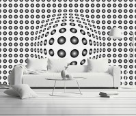 Фотообои флизелиновые 3D фигуры 368х254 см Wizard+Genius Точки (5006-4V-1)+клей