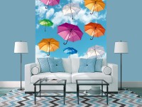 Фотошпалери флізелінові 3D 368х254 см Wizard + Genius Політ парасольок (5025-4V-1)+клей - вид 1 мініатюра