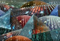 Фотообои флизелиновые 3D фигуры 368х254 см Wizard+Genius Абстрактные пирамиды (5043-4V-1)+клей