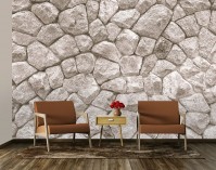 Фотообои флизелиновые 3D 368х254 см Wizard+Genius Стена из камней (5193-4V-1)+клей