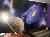 Флизелиновые 3д фото обои в детскую комнату космос 416x254 см Три планеты галактика и звезды (309VEXXXL)+клей - вид 5 миниатюра