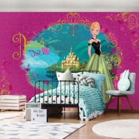 Фотообои детские флизелиновые 312х219 см Для девочек Холодное сердце - Анна (833VEXXL)+клей