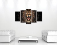 Модульна картина на полотні 2x20x40 см, 2x20x50 см, 1x20x60 см Лев (PS11559S17) - вид 1 мініатюра