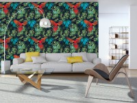 Флізелінові фото шпалери абстракція в інтер'єрі Папуга (11088V)+клей - вид 7 мініатюра