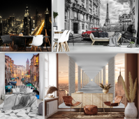 Фотошпалери з зображенням міст під розмір, матеріал - вініл на флізеліновій основі