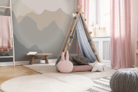 Фотошпалери вініл на флізеліні 198x260 см Контур пагорбів у бежевому кольорі (13712W4) - вид 3 мініатюра