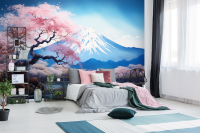 Фотошпалери Японська гармонія з Сакурою і Фудзі пейзаж 368х254 з клеєм (15546V8) - вид 3 мініатюра