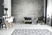 Флизелиновые фотообои ретро 350x250 см Лофт Структура Имитация Темная бетонная стена с клеем (12137VX7) - вид 2 миниатюра