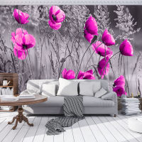 Флизелиновые фотообои Маки Цветы для гостиной спальни с клеем 300х210 см (11764VX6) - вид 3 миниатюра