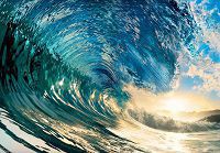 Фотообои флизелиновые 3D море 366х254 см Wizard+Genius 962 Идеальная Волна 8 частей (7611487064855)+клей