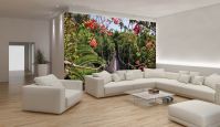 Фотошпалери в інтер'єрі кухні вітальні 254x184 см Підвісний міст у джунглях (250P4)+клей
