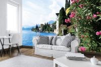 Флізелінові 3д фото шпалери в спальню 368x254 см Прекрасна вілла Монастеро в Італії (264V8)+клей