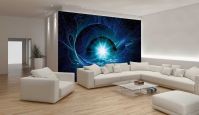 Флизелиновые фотообои фото 254x184 см Синяя абстрактная сверхновая звезда (180V4)+клей