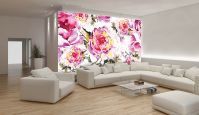 Флизелиновые фотообои 254x184 см Акварельные цветы (185V4)+клей
