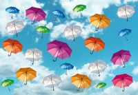 Фотошпалери 3D 368х254 см Wizard + Genius Політ парасольок (5025-4P-1)+клей